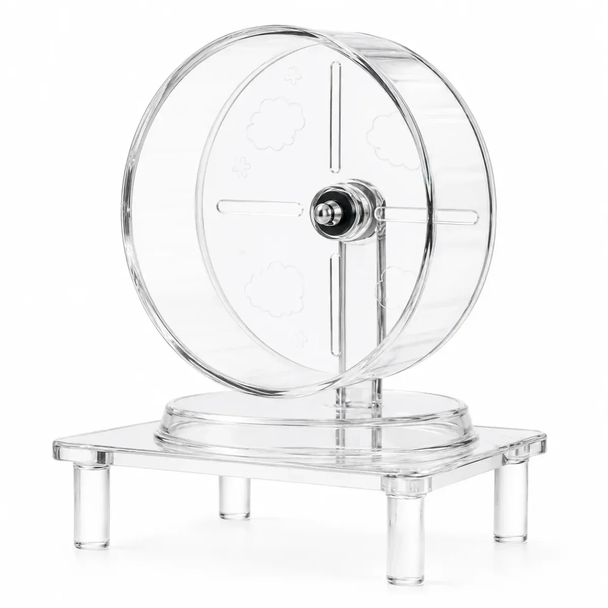 Stille hamsterhjul i gjennomsiktig design
