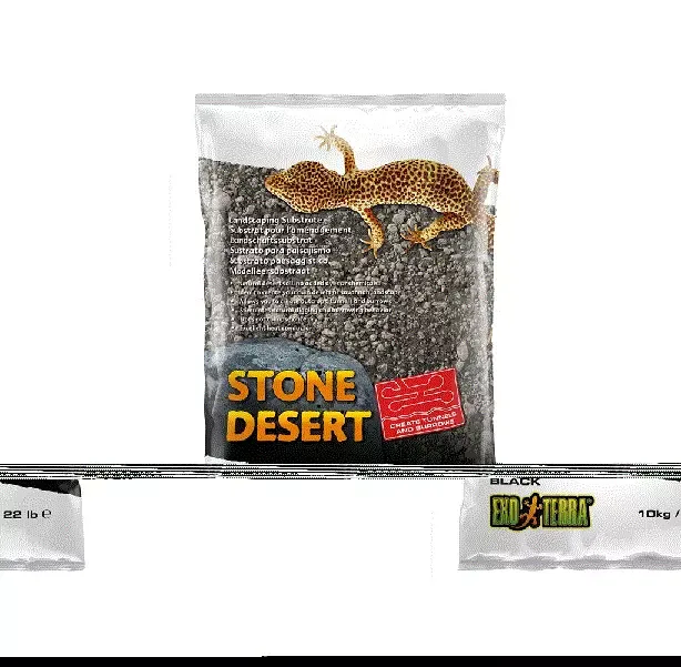 STONE DESERT Exo Terra, Gravesubstrat, Svart, 10kg.