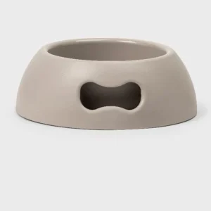 Stor matskål til hund og katt – beige