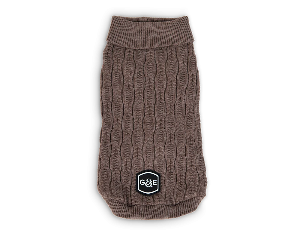 Strikket genser Comfort Brown