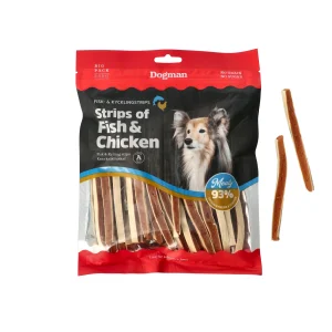 Strips of Fish & Chicken Hundegodis 250g