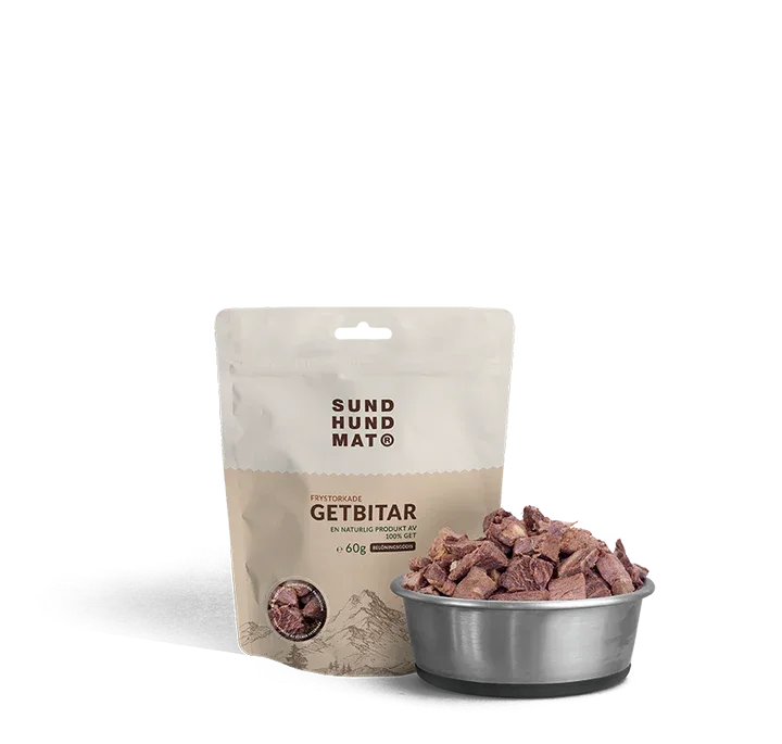 Sund Hundmat Frysetørkede Geitebiter 60g