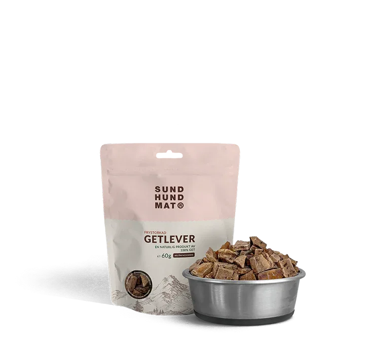 Sund Hundmat Frysetørkede Geiteleverbiter 60g