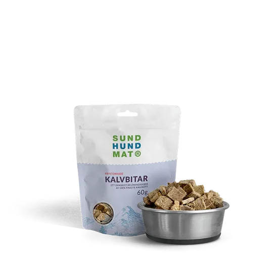 Sund Hundmat Frysetørkede Kalvebiter 60g
