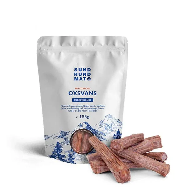 Sund Hundmat Frysetørkede Oksehaler 185g