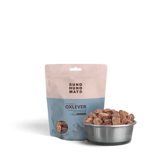 Sund Hundmat Frysetørkede Okseleverbiter 60g