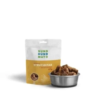 Sund Hundmat Frysetørkede Strutsebiter 60g