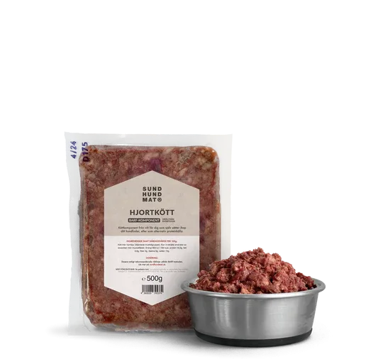 Sund Hundmat Tilleggsfôr Hjortekjøttblanding 500g