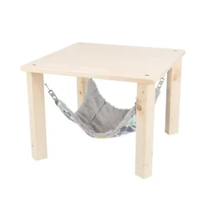Sunny Shelter/Platform W/Hammock, 37×29×37Cm,Flerfarvet/Grå