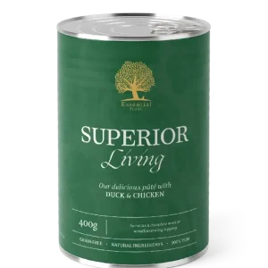 Superior Living Pâté 400g – Kornfri våtpâté med and og kylling