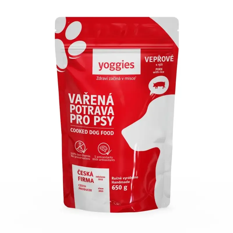 SVINEKJØTT med ris – (kokt fullfôr YOGGIES)