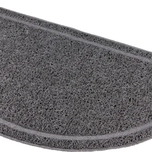 Teppe til kattebakke PVC halvmåne grå 59x35cm