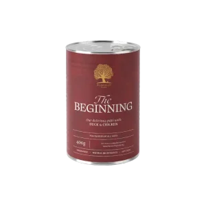 The Beginning Pâté 400 g – Kornfri våtpâté med and & kylling til valper