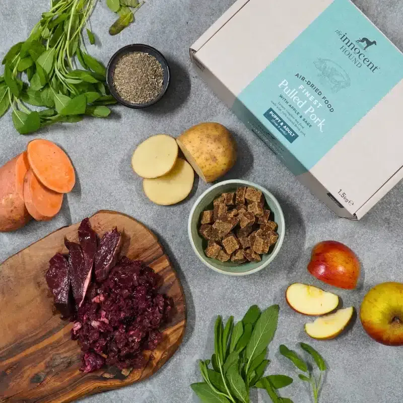 the Innocent Hound Air-dried food Finest Pulled Pork 100g