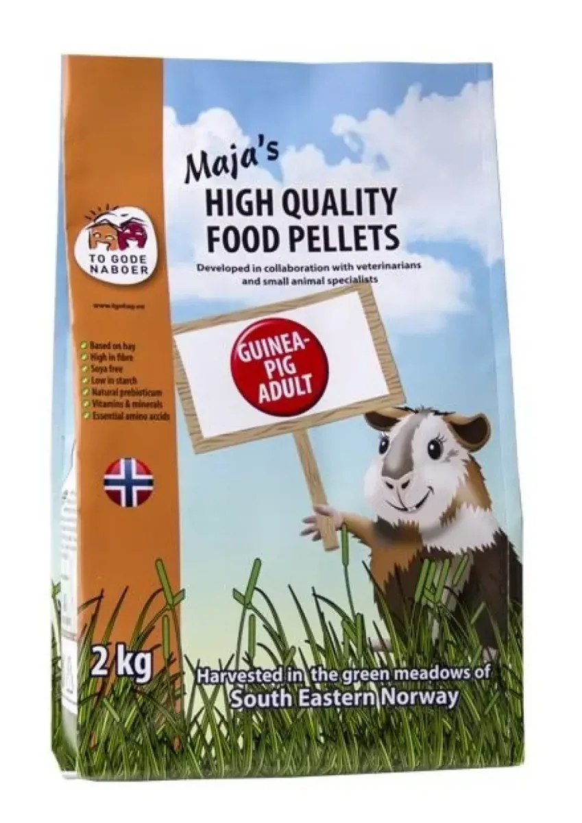 To Gode Naboer Marsvinpellets Adult 2kg