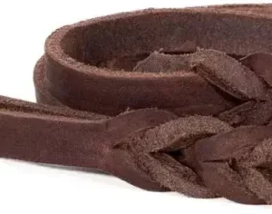 Top Leather Braided oiled leather leash Brun, 12mm x 250 cm