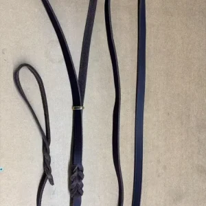 Top Leather «Schæfer» Braided oiled leather leash Brun, 12mm x 250 cm