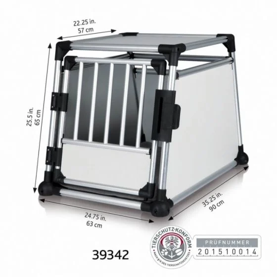 TRANSPORTBUR Trixie, Aluminium, M-L, 63x65x90cm.(N-vare)