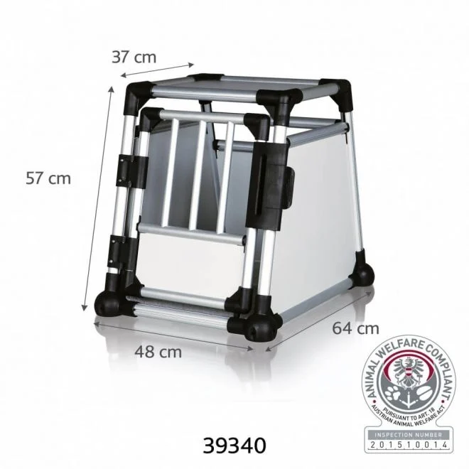 TRANSPORTBUR Trixie, Aluminium, S, 48x57x64cm.(N-vare)