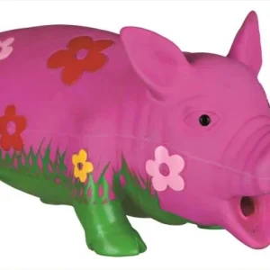 Trixie Latex Gris M/Blomster og Lyd 20cm