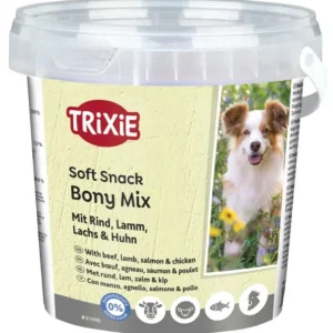 Trixie Soft Snack Bony Mix M/Biff, Lam, Laks og Kylling 500g