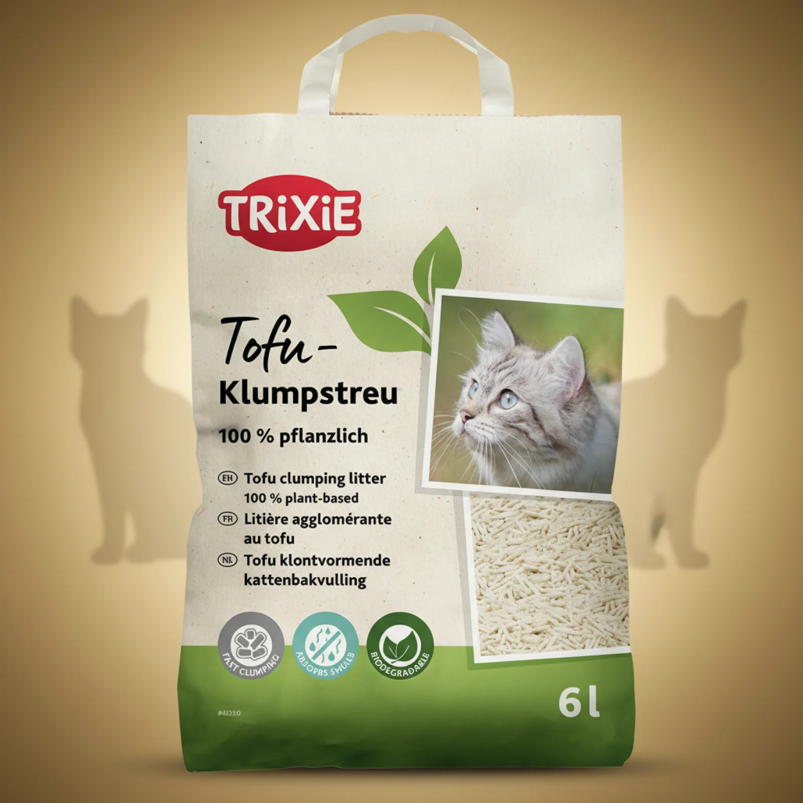 Trixie Tofu Kattetoalett strø 100 % plantebasert 4.5kg