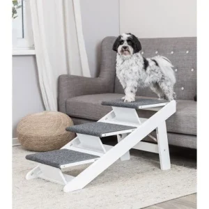 Trixie Trapp/rampe stilbare trinn hvit i MDF 44x46x106cm