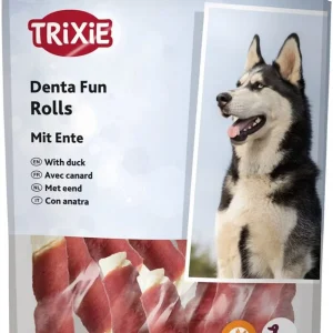 Trixie Tyggerull Natur M/Andefilè Mini 6cm 120g