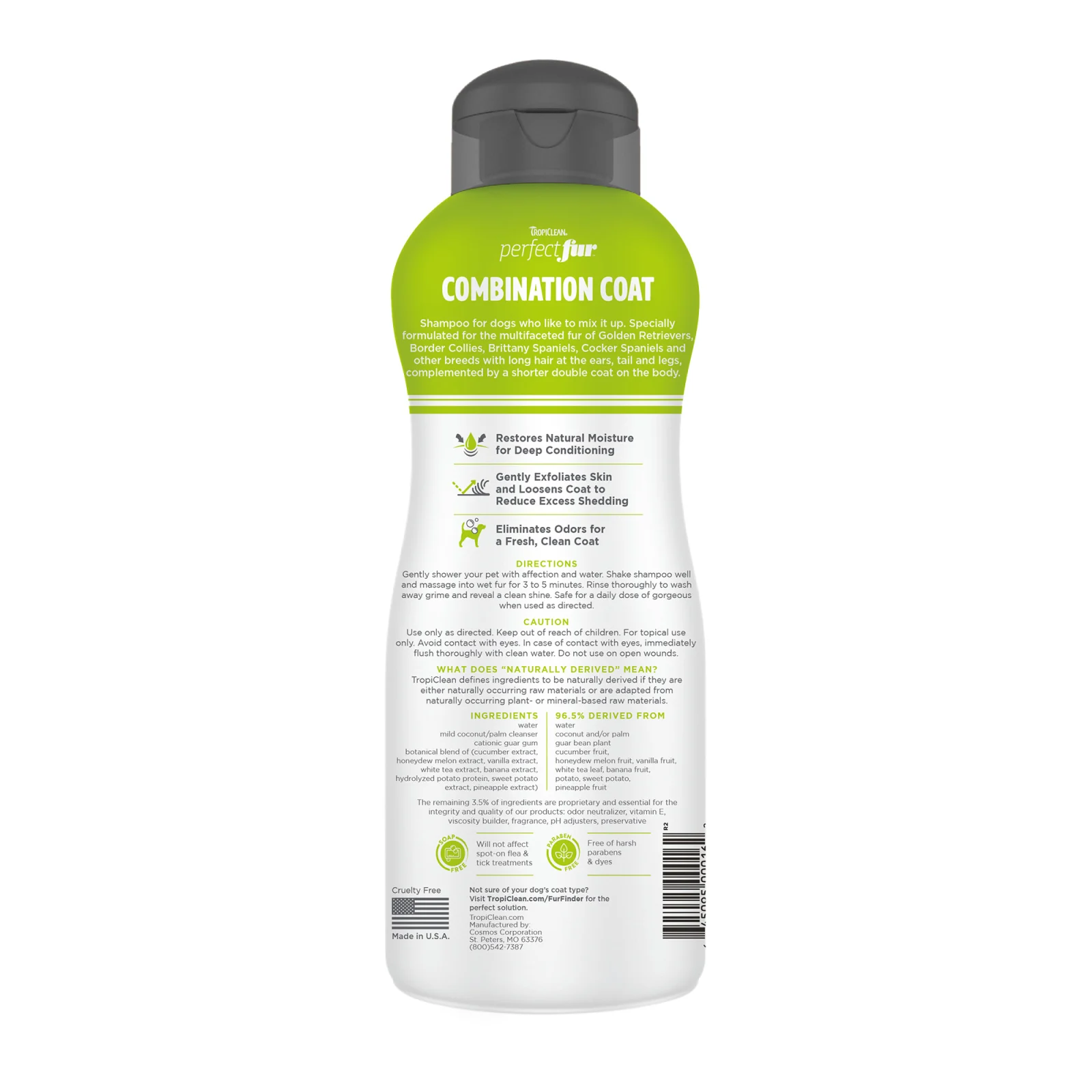 Tropiclean Perfect Fur Combination Coat Sjampo til hund - Image 2