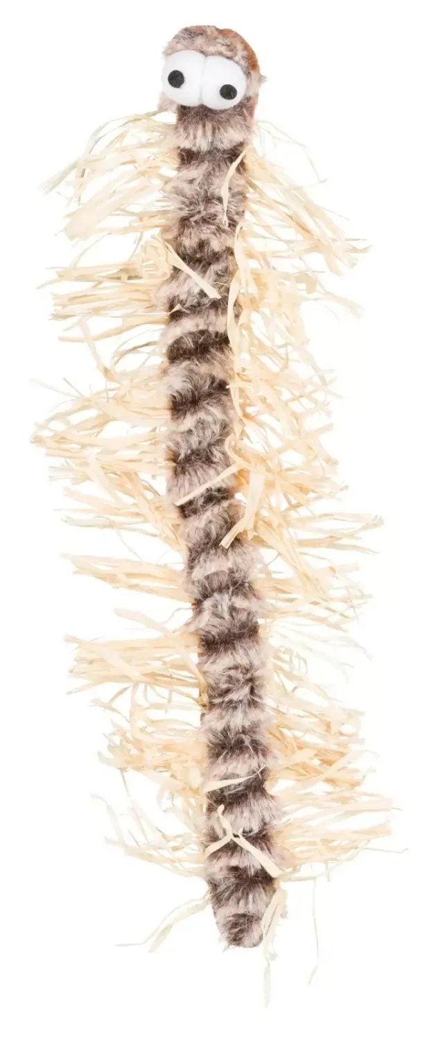TUSENBEIN Trixie, Katteleke, Plysj/Bast, 33cm.