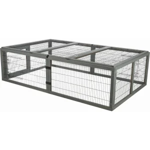 Utendørs kaningård med tak (løpegård) – 174 × 48 × 109 cm