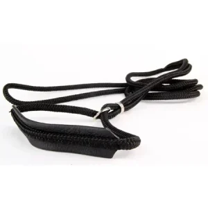 Utstillingskobbel med lærfront sort 4mm-120cm