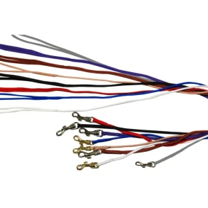 Utstillingsline Sort mess.krok 7mm/84cm