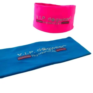 V.I.P.dogwear pannebånd rosa/blå
