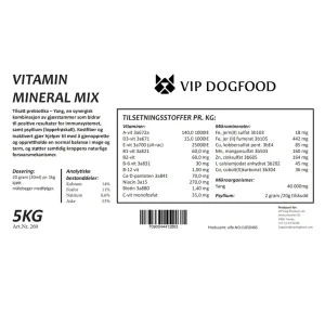 V.I.P Vitamin- og mineralmix 5kg