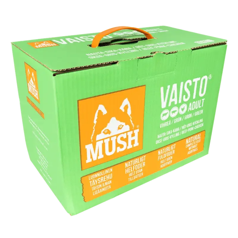 Vaisto grønn fryst | storfe-svin-kylling | 800g/3kg/10kg