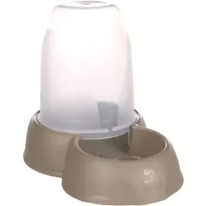 Vann og fôrdispenser Zena taupe 1,6liter