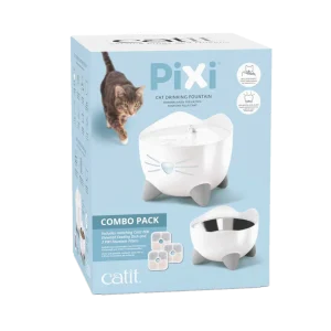 Vannfontene med matsk氓l Pixi White