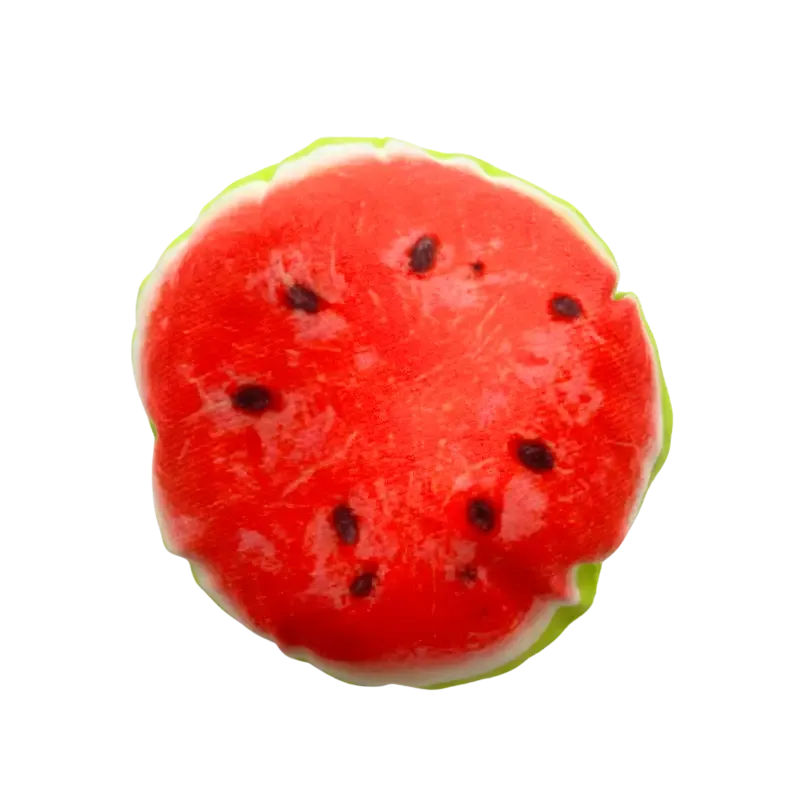 Vannmelon bamse med hvin, 13 cm