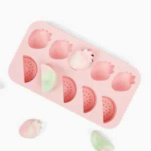 Vannmelon og jordbær isbitform