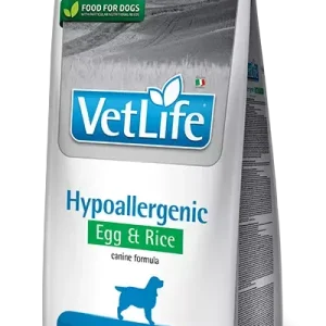 Vet Life Natural Diet Dog Hypoallergenic Egg & Rice 12 Kg