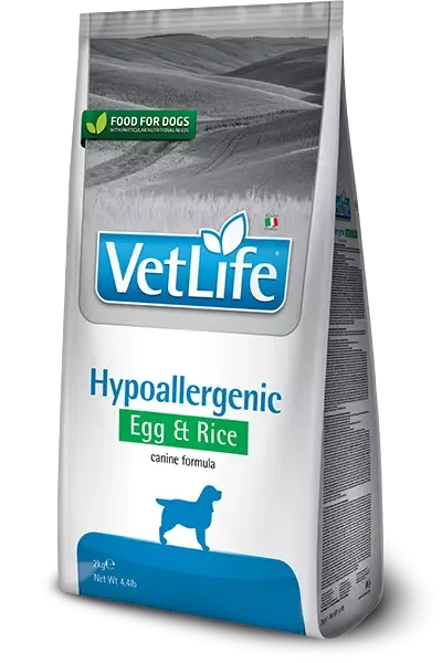 Vet Life Natural Diet Dog Hypoallergenic Egg & Rice 12 Kg