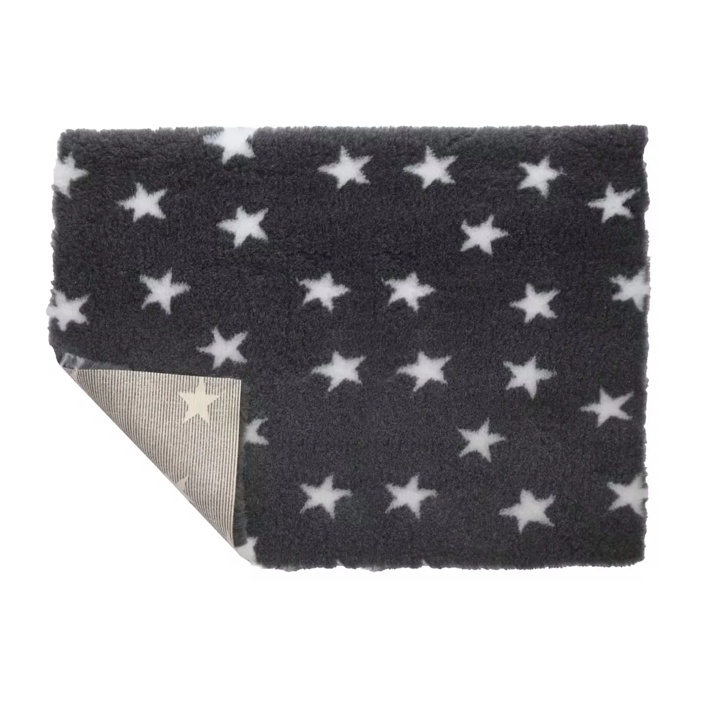 VetBed Nonslip Charcoal Med Hvite Stjerner