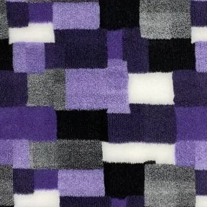 VetBed Nonslip Patchwork lilla/grå/hvit/svart 150x100cm