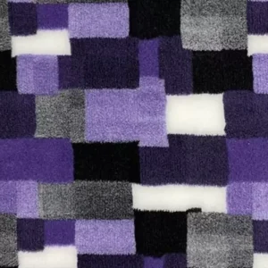 Vetbed Patchwork Hundeteppe 100×150 cm – Lilla/Grå/Hvit/Svart med antiskli