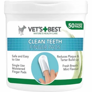 Vets Best Clean Fingertut Til Tandpleje 50 Stk.