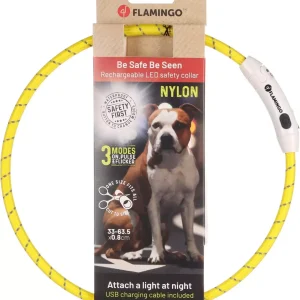 Visio light ledhalsbånd gul 33 – 63,5CM 8MM (2)