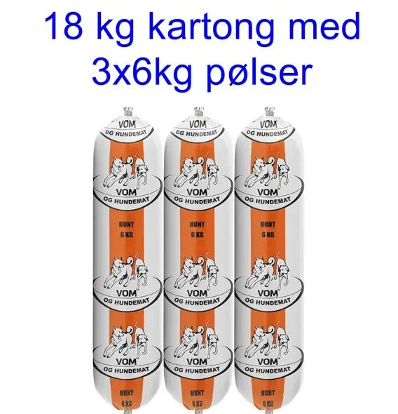 Vom Hunt fullfôr 18kg (3x6kg pølse)