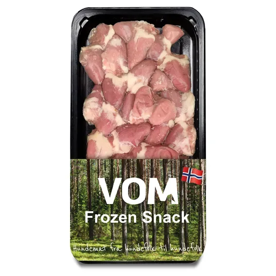 Vom og hundemat Frozen Snack Kyllinghjerter 250g