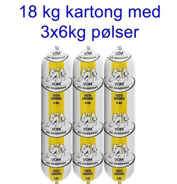 Vom Taste kylling 18kg (3x6kg pølse)